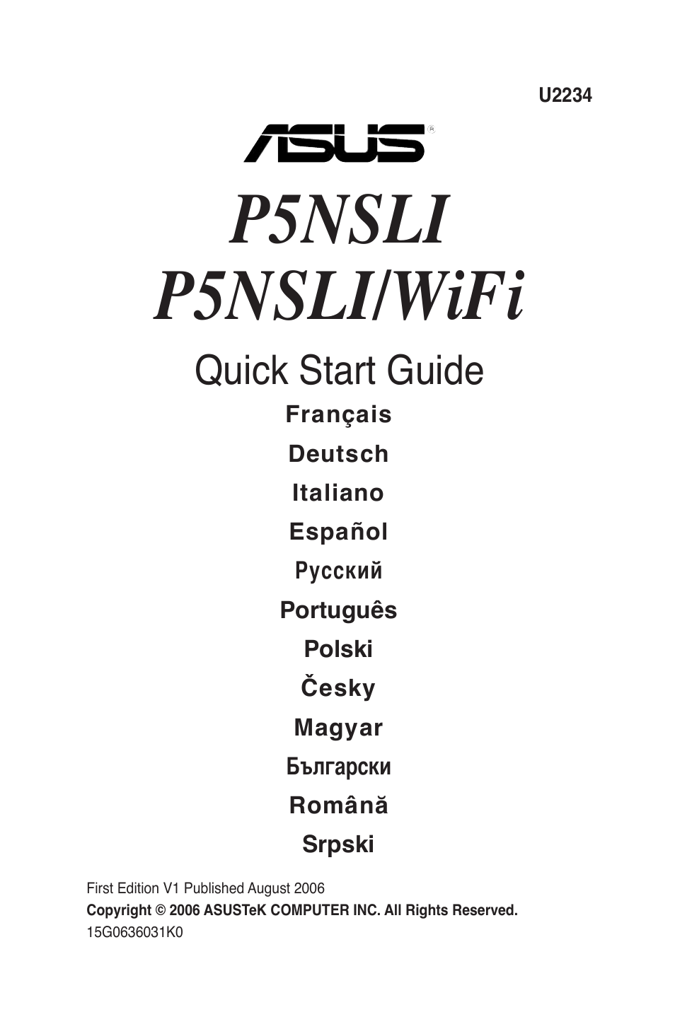 Asus P5NSLI User Manual | 38 pages