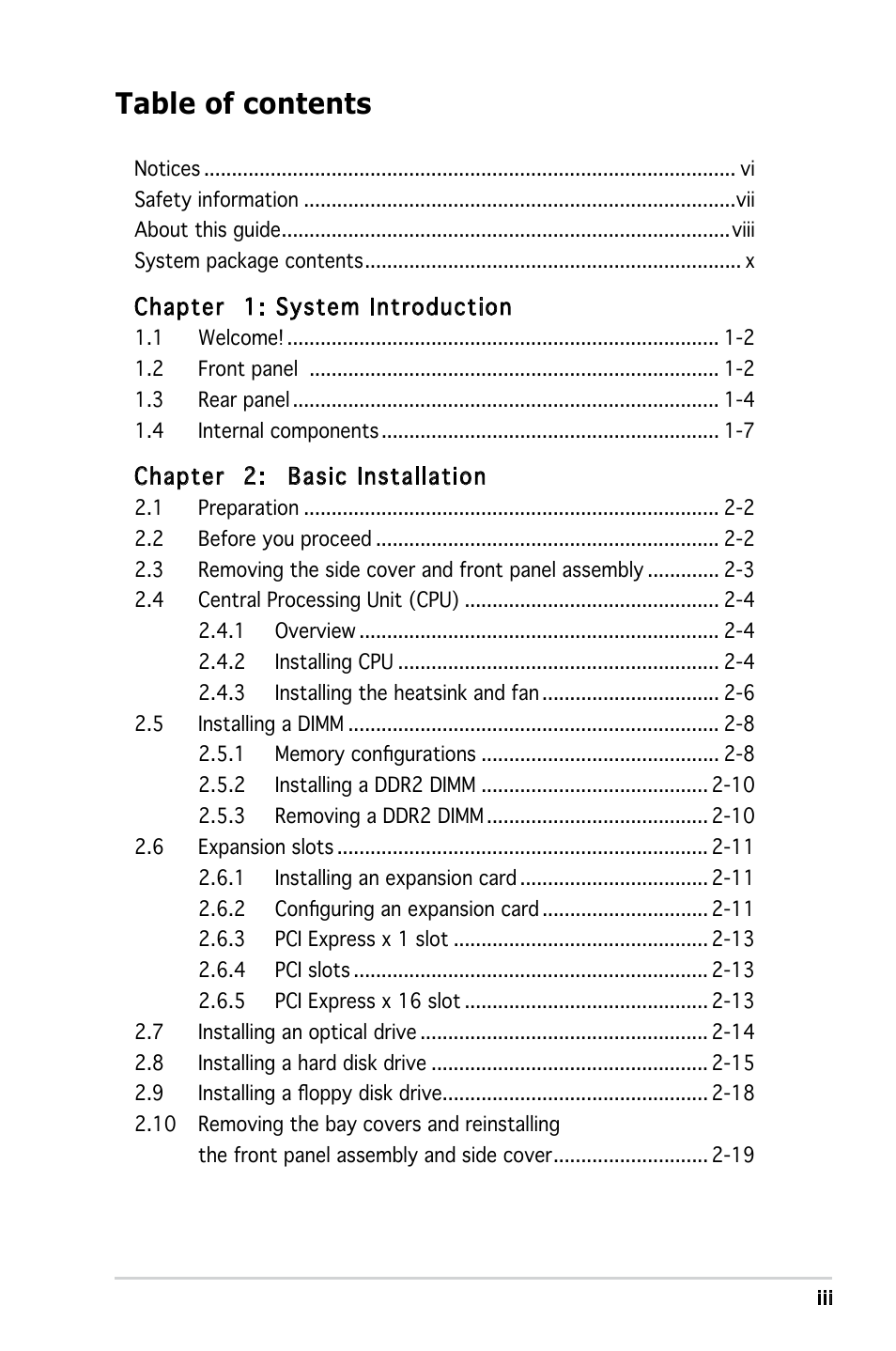 Asus V3-M2V890 User Manual | Page 3 / 90