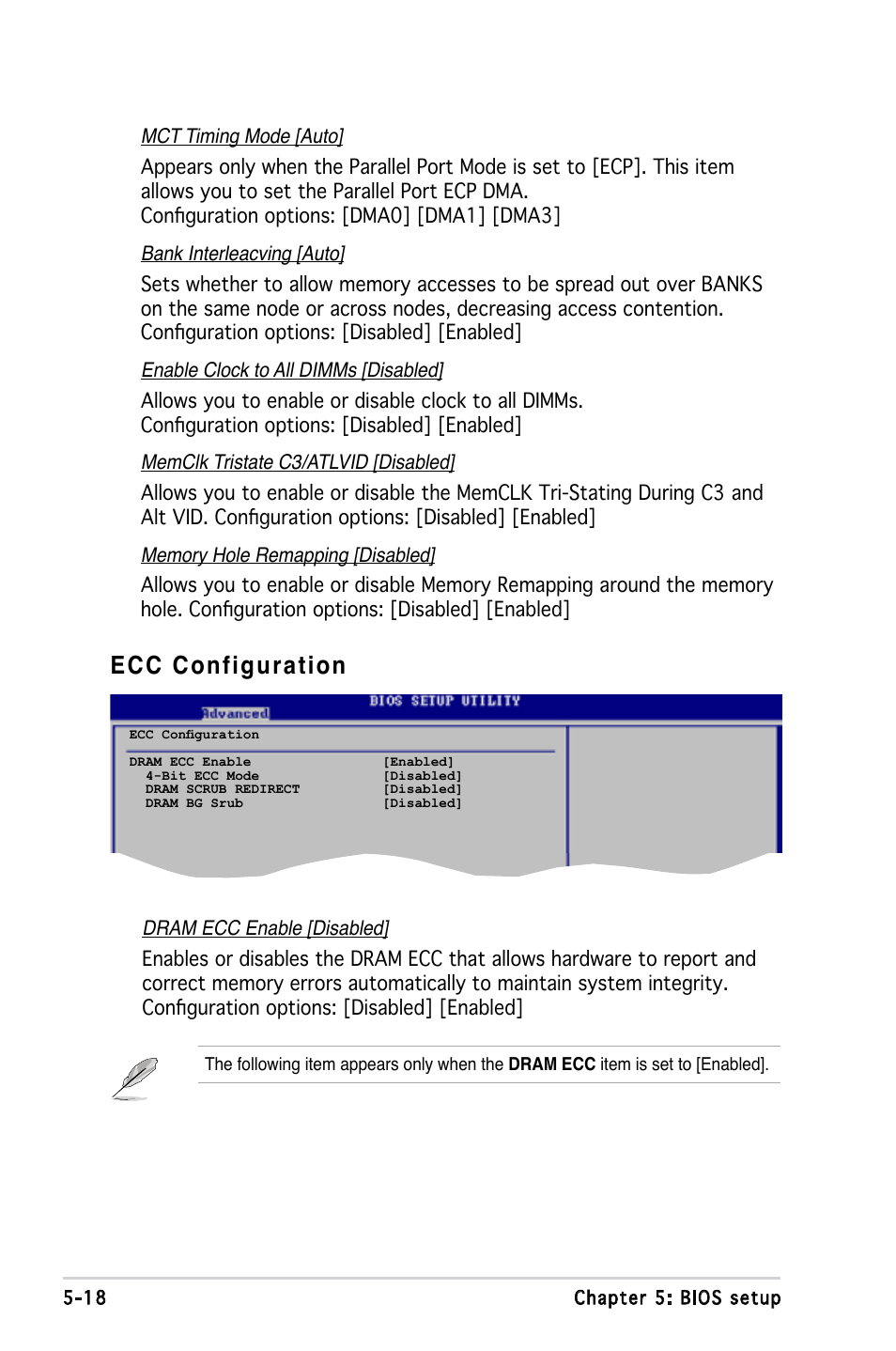 Ecc configuration | Asus V3-M2V890 User Manual | Page 76 / 90