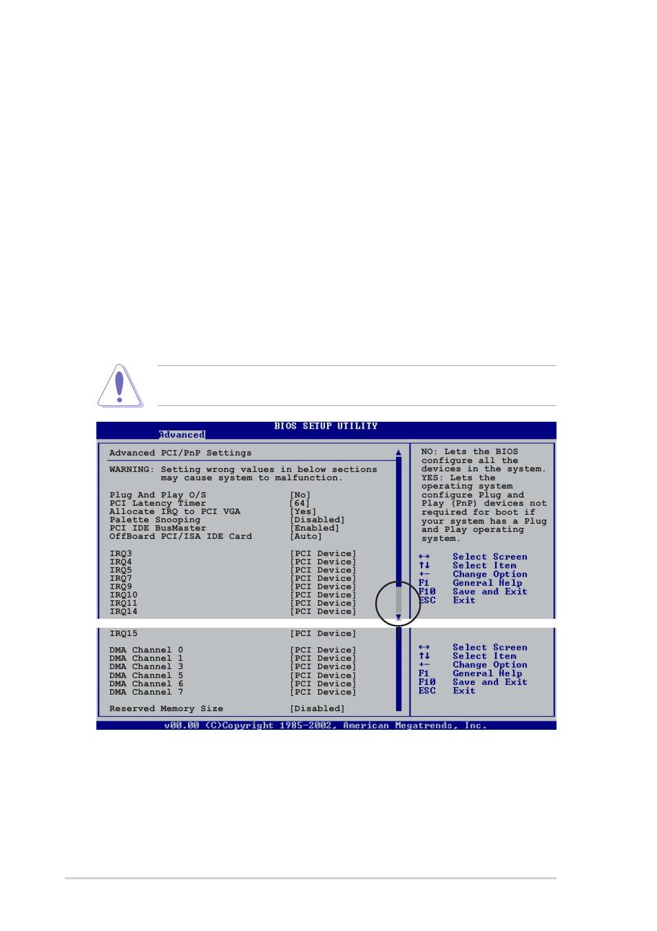 6 pci pnp, Onboard midi port [300, Midi irq select [irq5 | Plug and play o/s [no, 22 chapter 2: bios setup | Asus K8N-E User Manual | Page 56 / 74