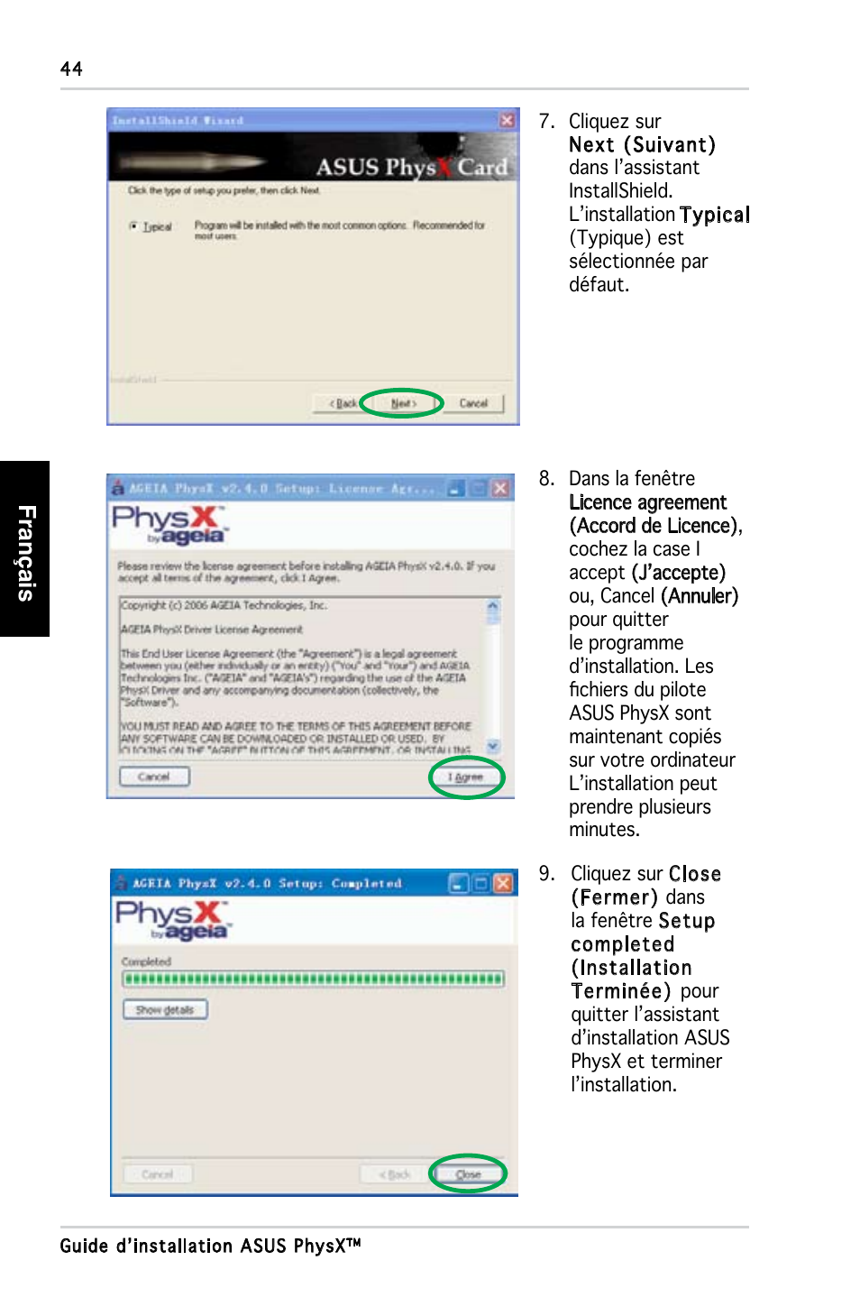 Français | Asus PhysX P1 User Manual | Page 46 / 120