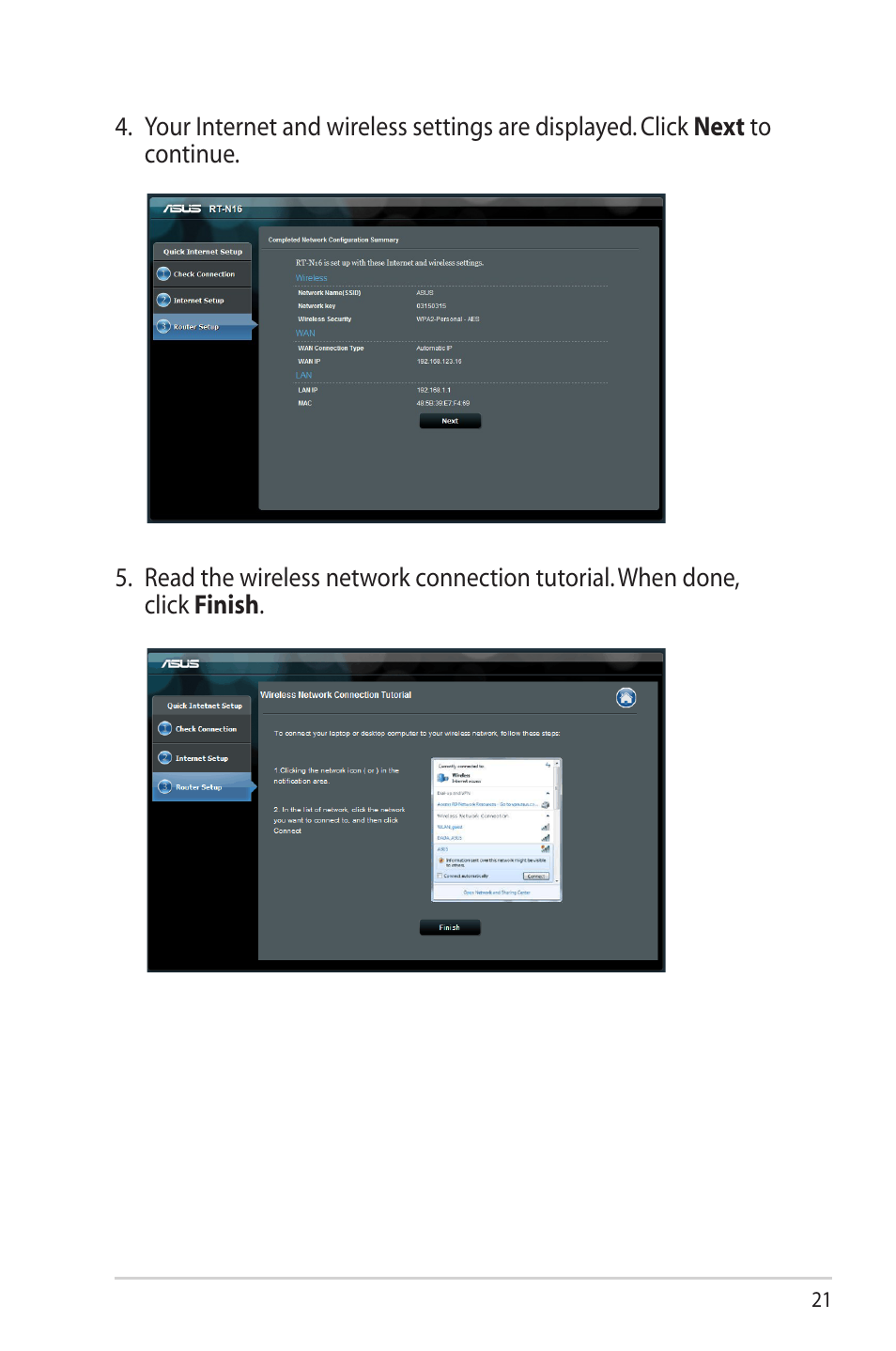 Asus RT-N16 User Manual | Page 21 / 69