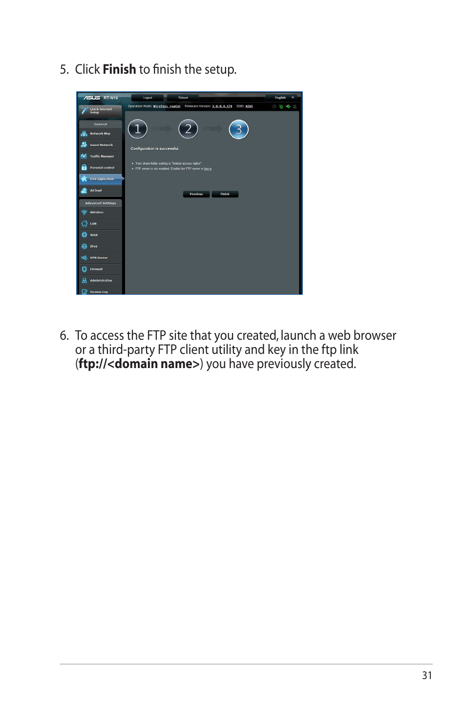Asus RT-N16 User Manual | Page 31 / 69