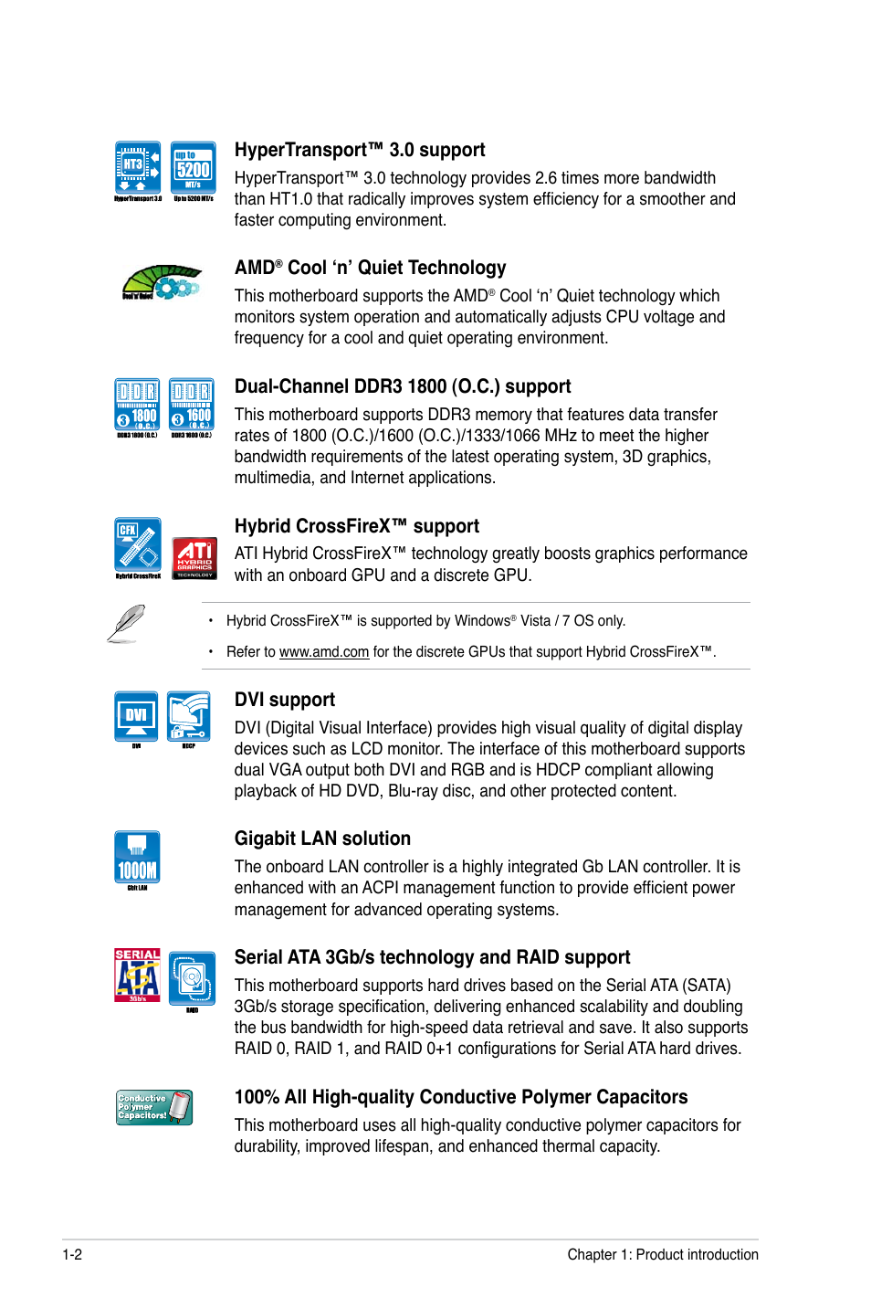 Asus M4A78LT-M PLUS User Manual | Page 12 / 64