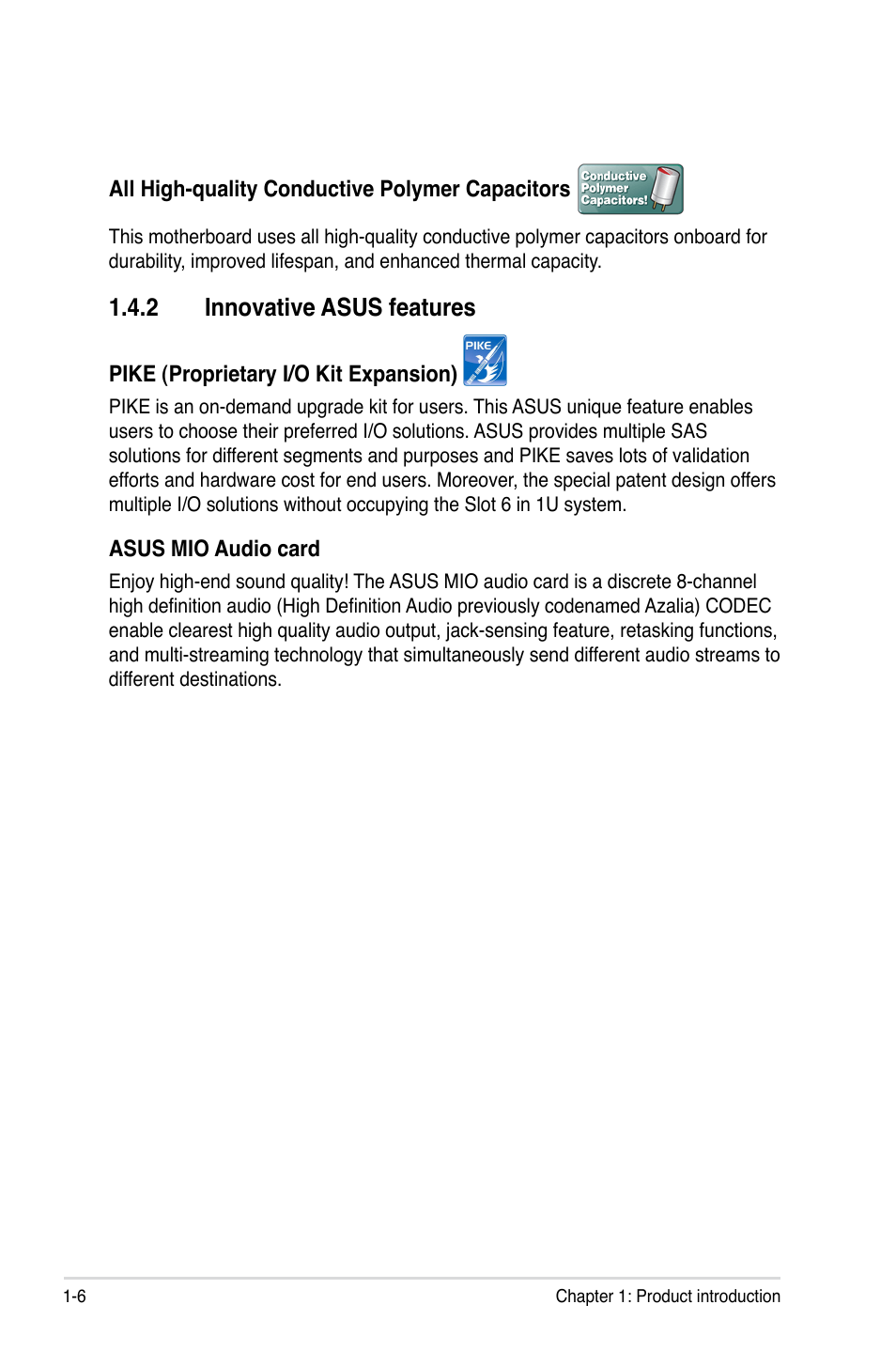 2 innovative asus features | Asus Z8NA-D6 User Manual | Page 20 / 168