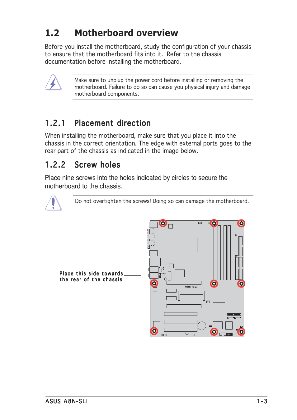 2 motherboard overview | Asus A8N-SLI User Manual | Page 13 / 88