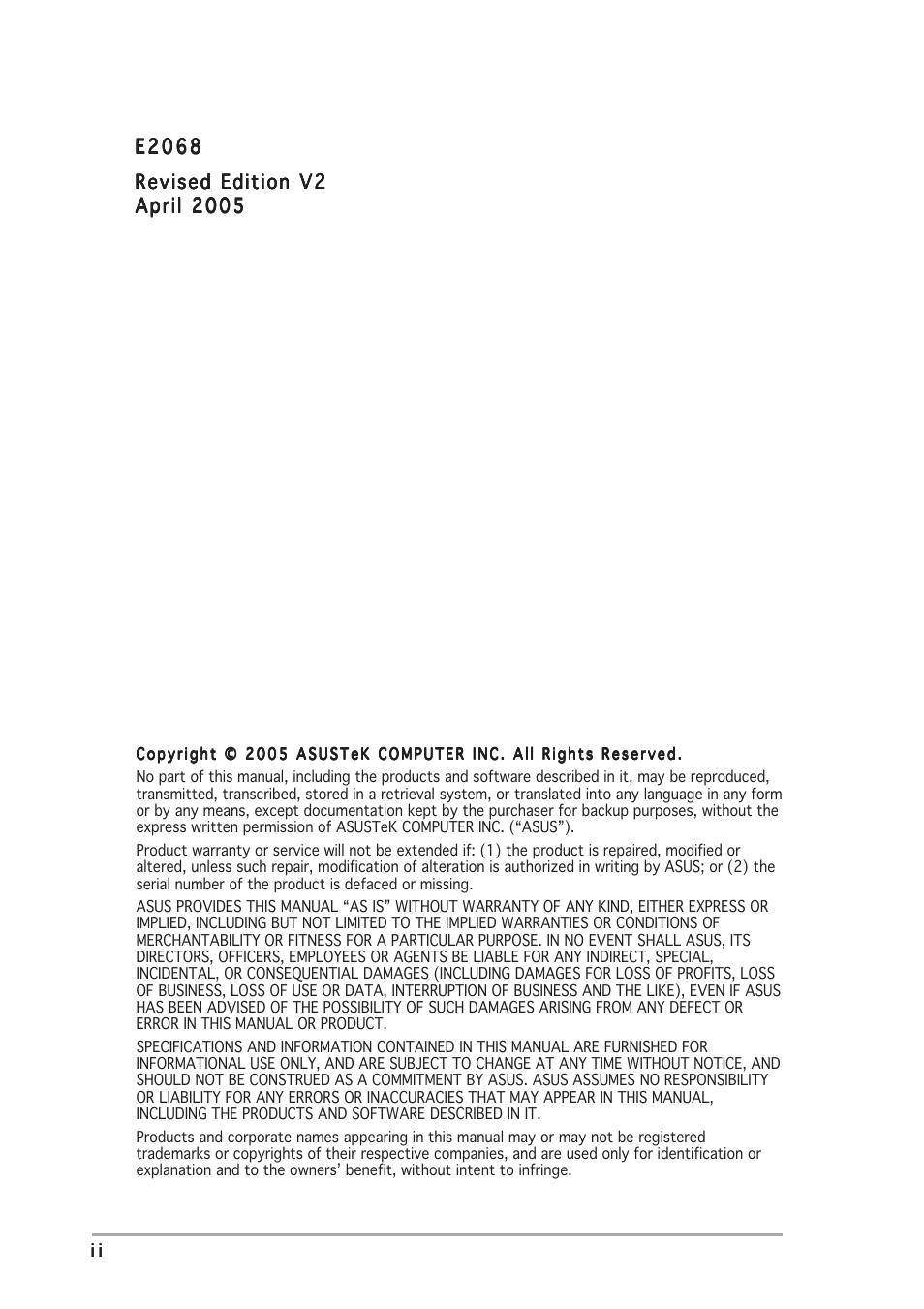 Asus A8N-SLI User Manual | Page 2 / 88