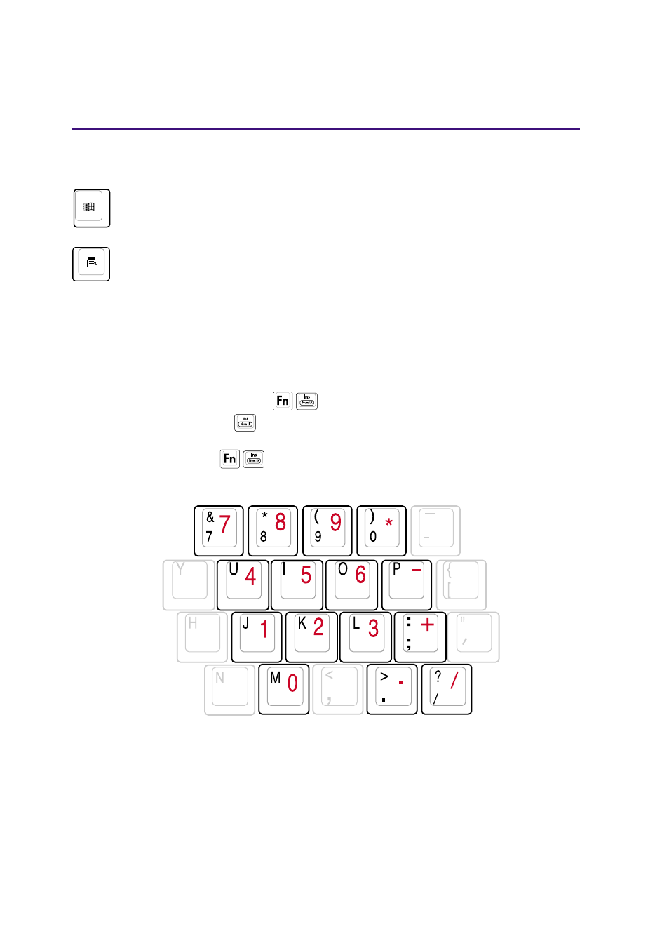 Microsoft windows™ keys, Keyboard as a numeric keypad | Asus M2A User Manual | Page 32 / 88