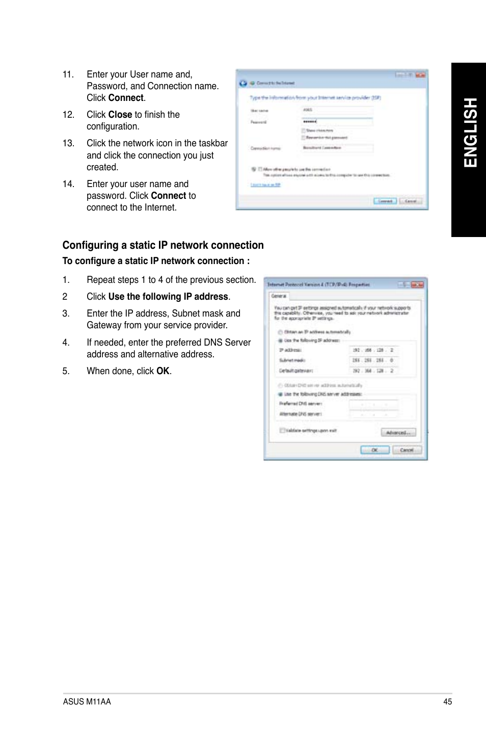 En g lis h en g li sh | Asus M11AA User Manual | Page 45 / 68