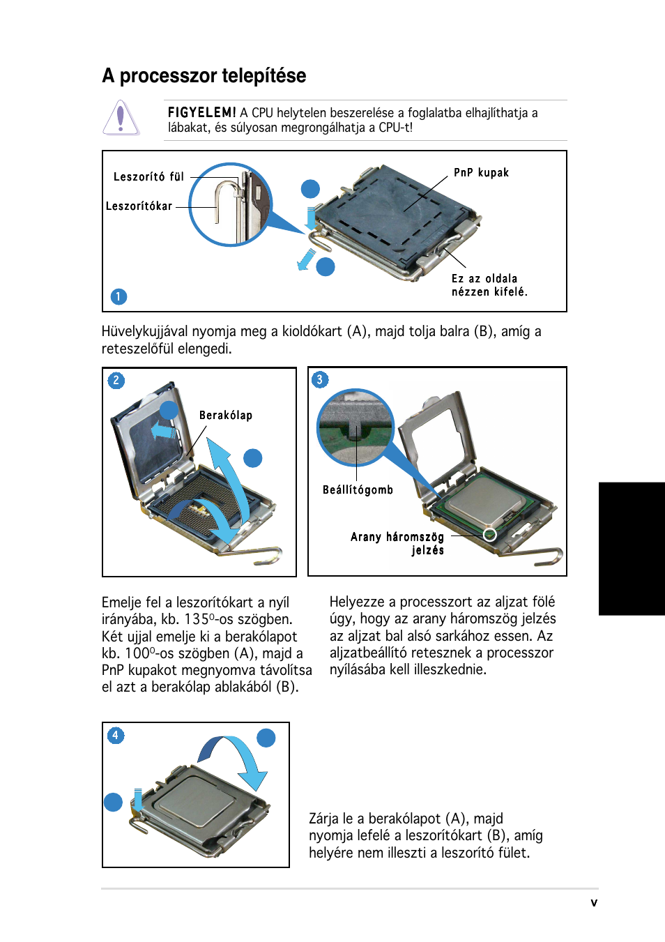 A processzor telepítése, Magyar | Asus Vintage-PH1 User Manual | Page 77 / 80