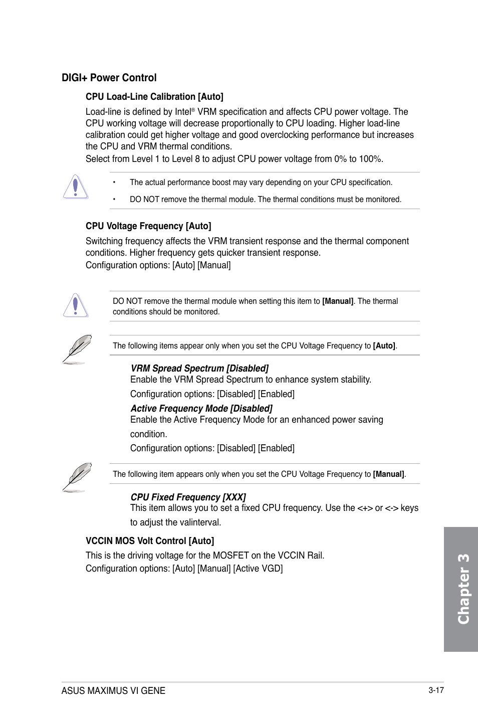 Chapter 3 | Asus MAXIMUS VI GENE User Manual | Page 103 / 196