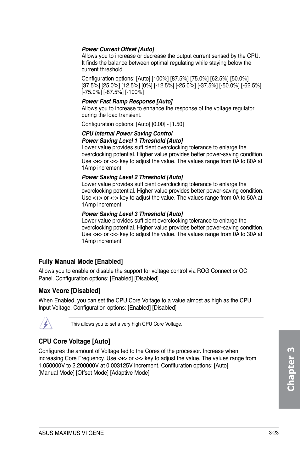 Chapter 3 | Asus MAXIMUS VI GENE User Manual | Page 109 / 196