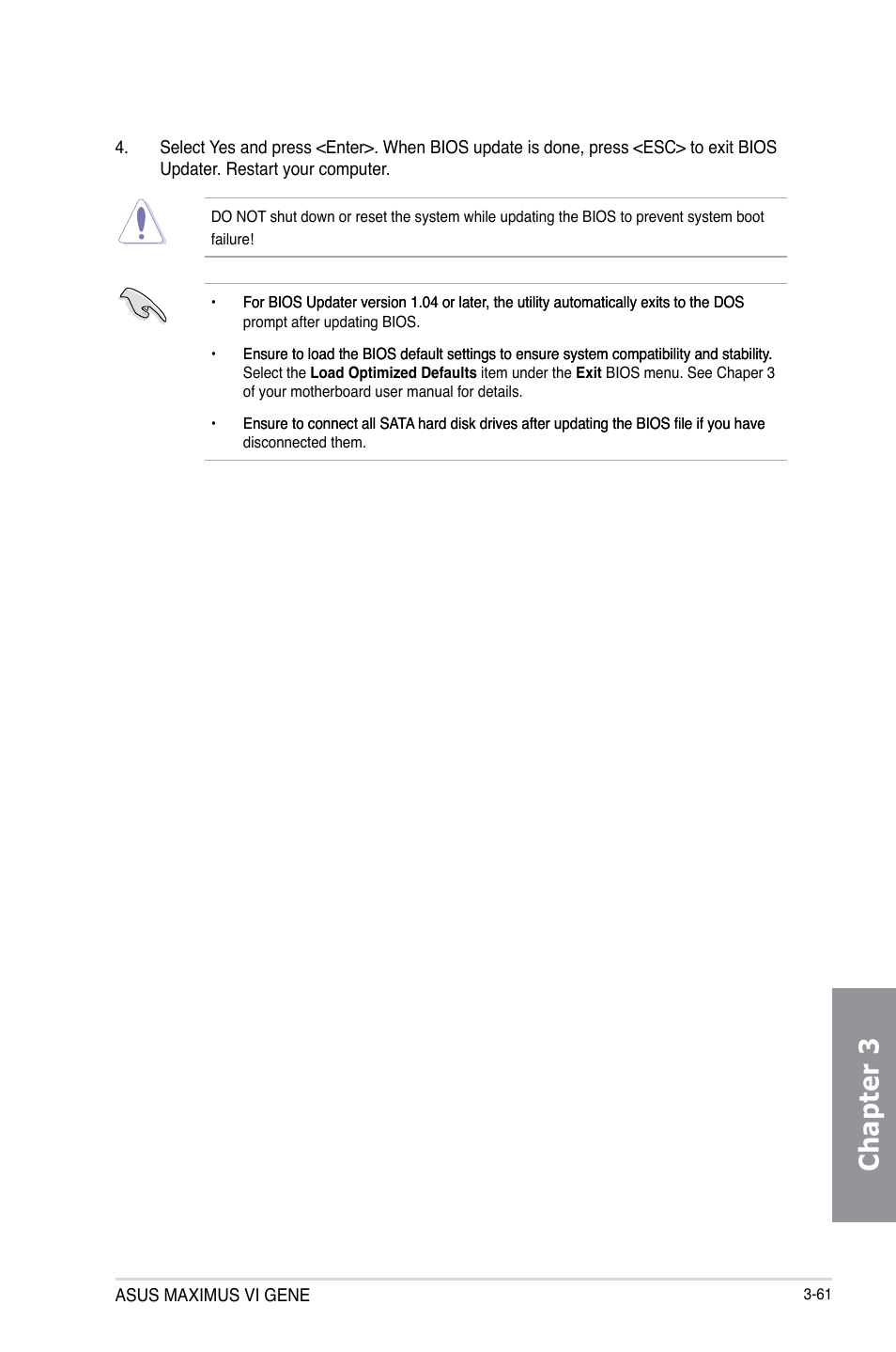 Chapter 3 | Asus MAXIMUS VI GENE User Manual | Page 147 / 196