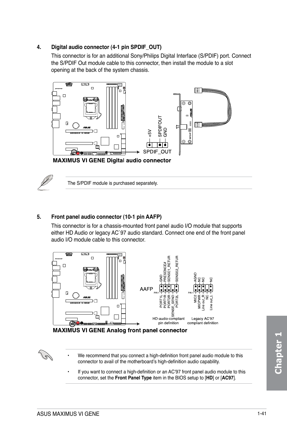 Chapter 1 | Asus MAXIMUS VI GENE User Manual | Page 55 / 196