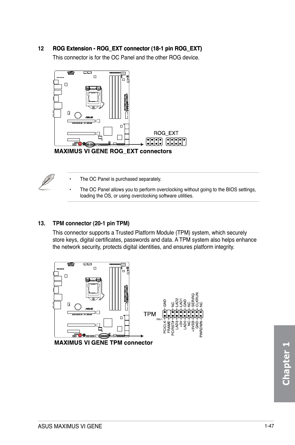 Chapter 1 | Asus MAXIMUS VI GENE User Manual | Page 61 / 196