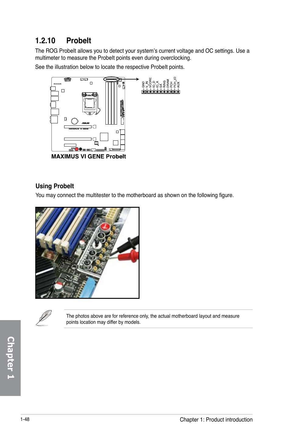 10 probeit, Probeit -48, Chapter 1 | Asus MAXIMUS VI GENE User Manual | Page 62 / 196