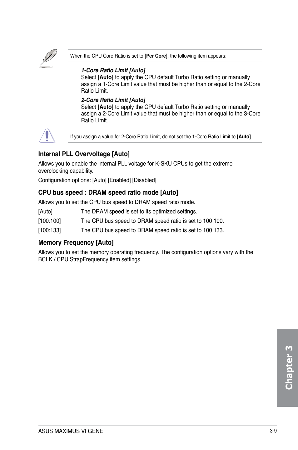 Chapter 3 | Asus MAXIMUS VI GENE User Manual | Page 95 / 196