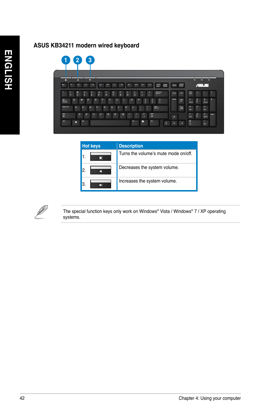 En gl is h en gl is h | Asus CM6630 User Manual | Page 42 / 68