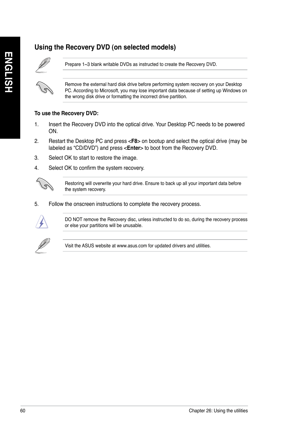 En gl is h en gl is h | Asus CM6630 User Manual | Page 60 / 68