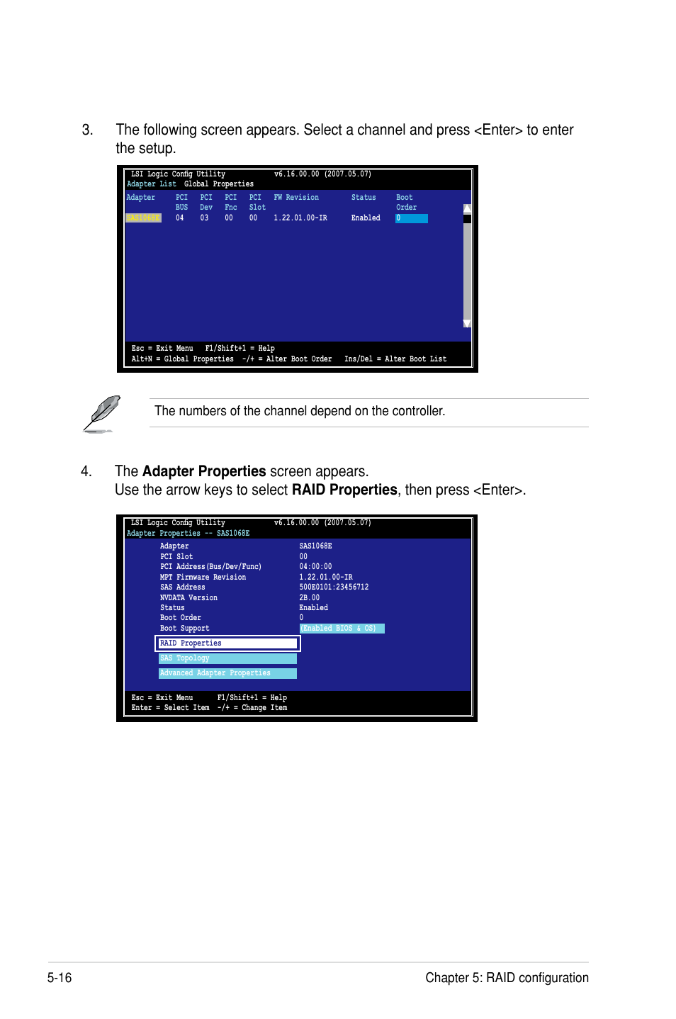 16 chapter 5: raid configuration | Asus P7F-C/SAS User Manual | Page 112 / 180