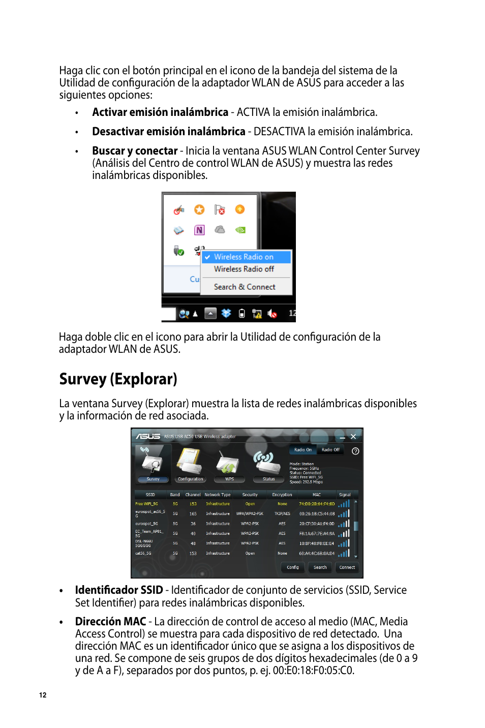 Survey (explorar) | Asus USB-AC50 User Manual | Page 12 / 36