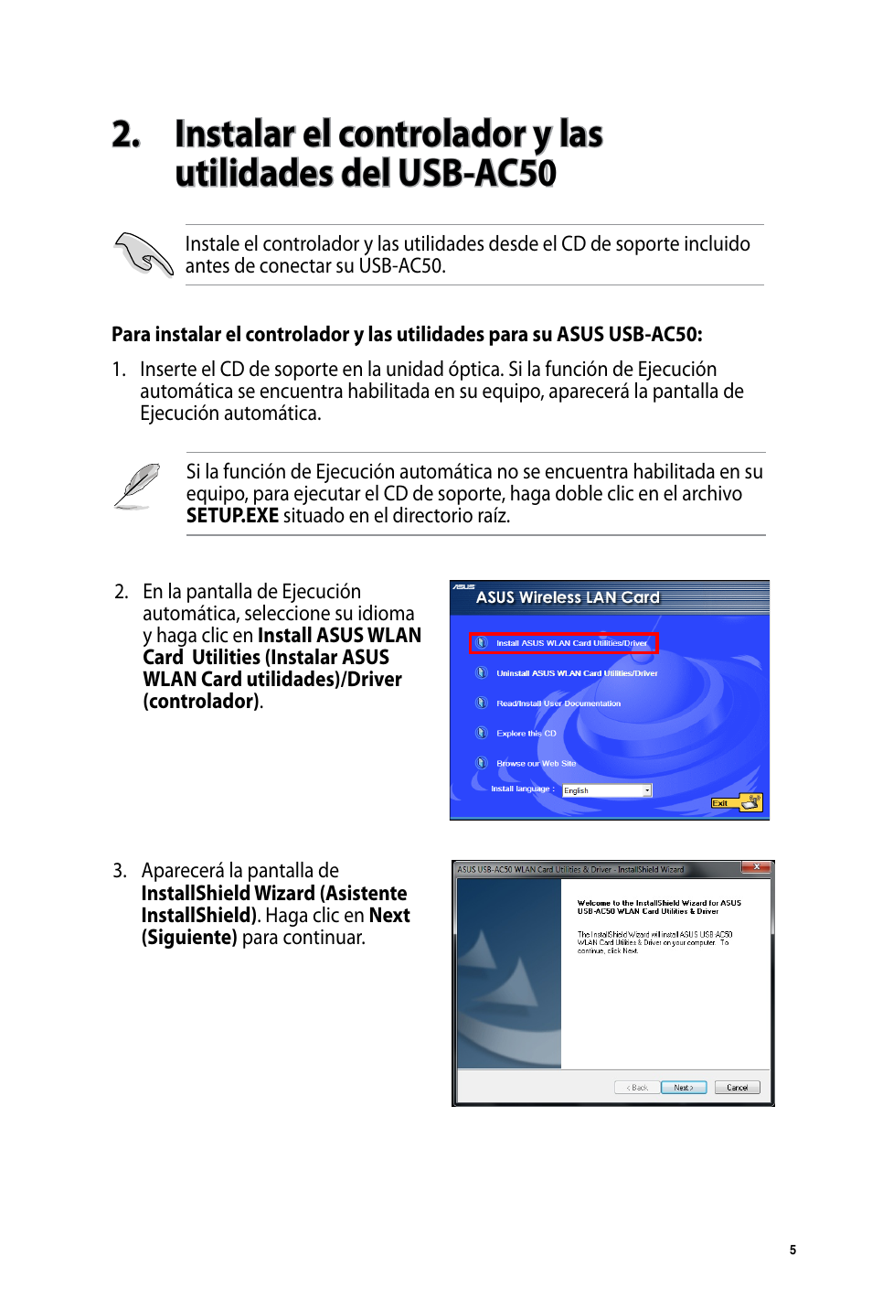 Asus USB-AC50 User Manual | Page 5 / 36