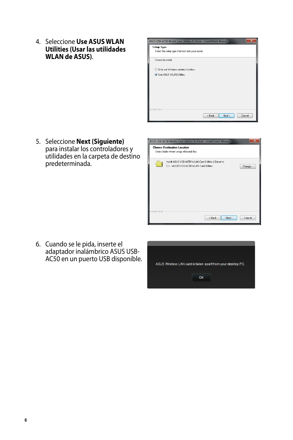 Asus USB-AC50 User Manual | Page 6 / 36