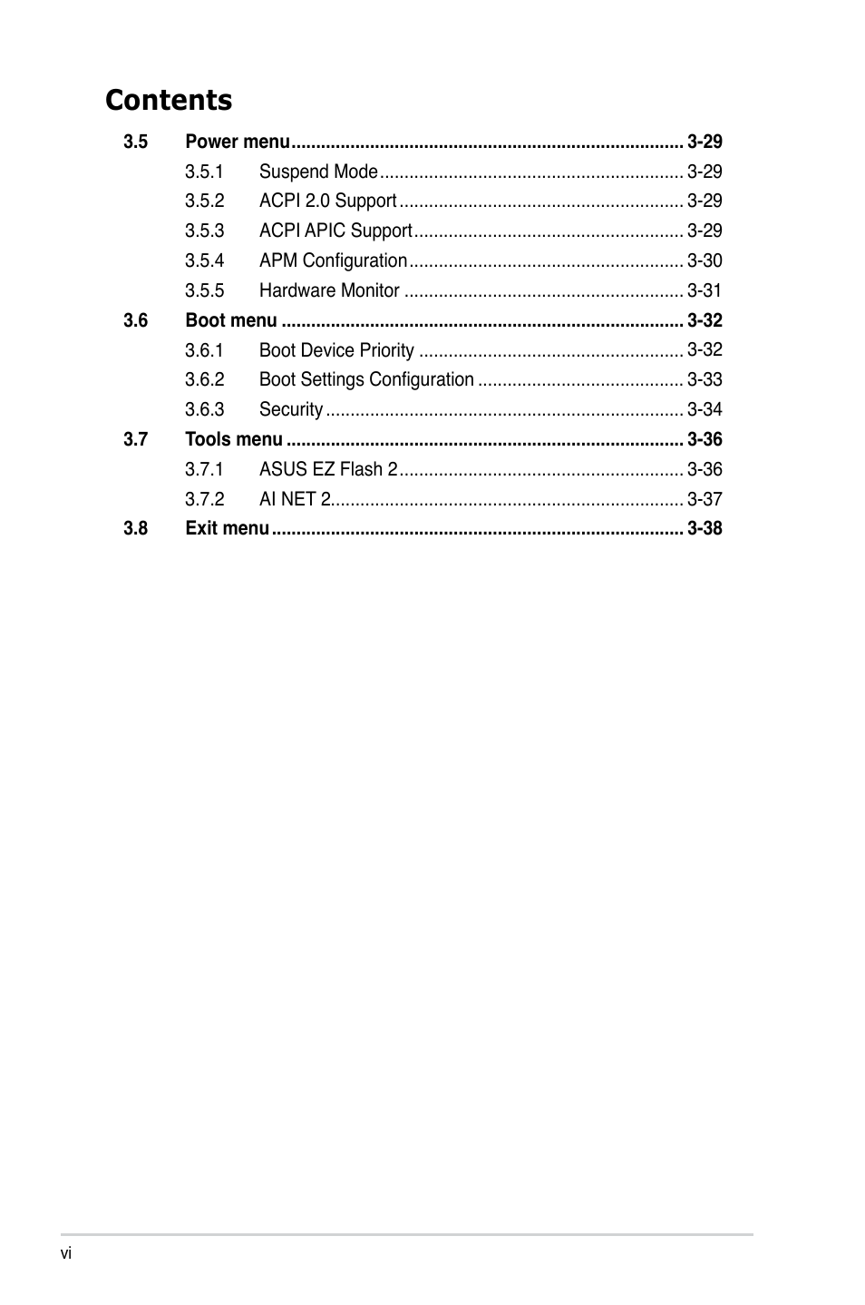 Asus BP5220 User Manual | Page 6 / 74