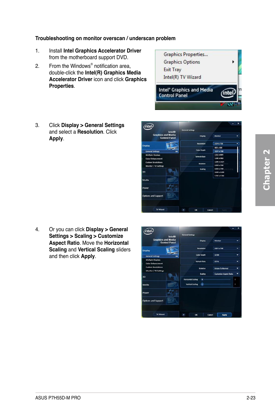 Chapter 2 | Asus P7H55D-M PRO User Manual | Page 43 / 104