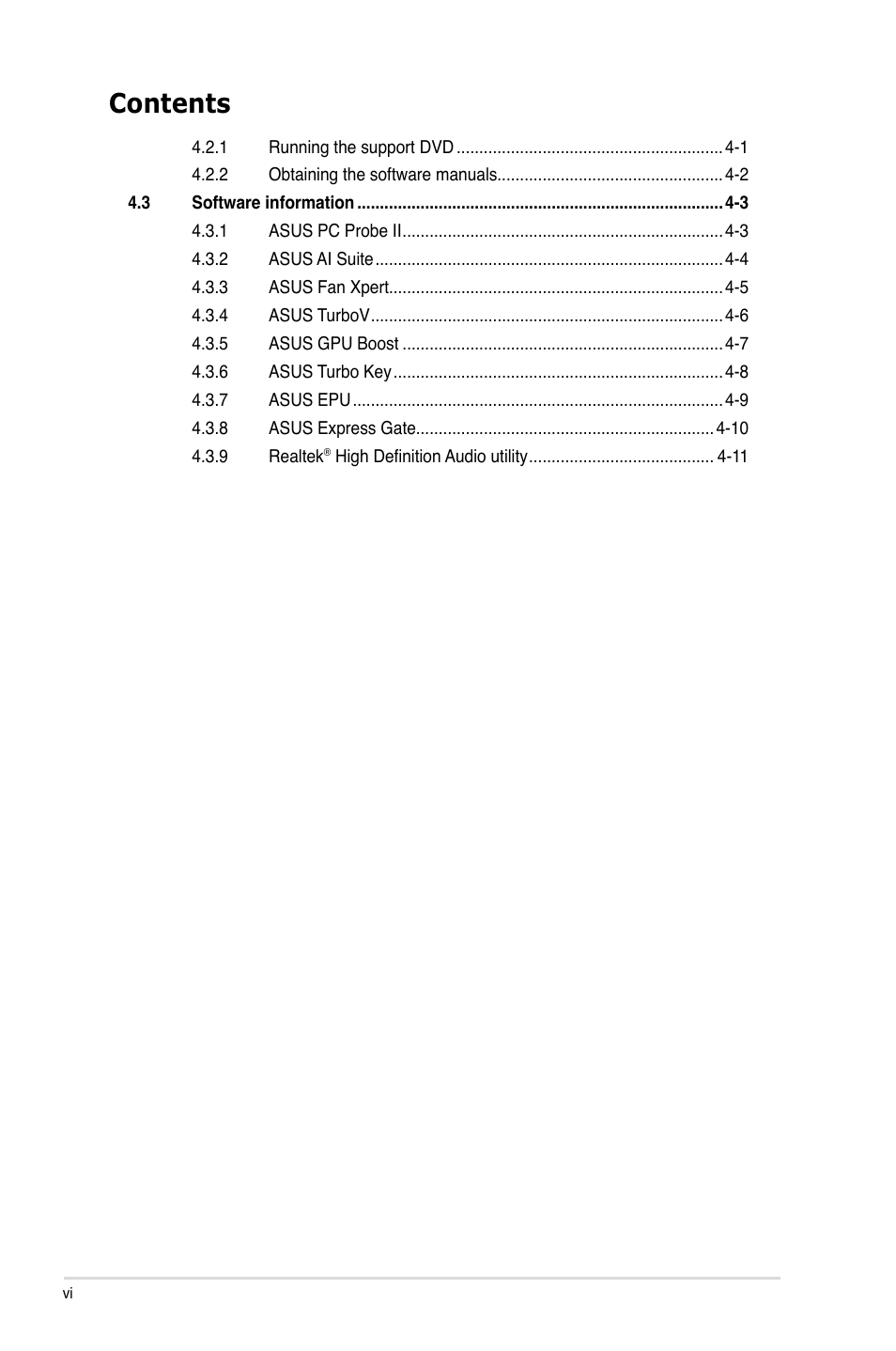 Asus P7H55D-M PRO User Manual | Page 6 / 104