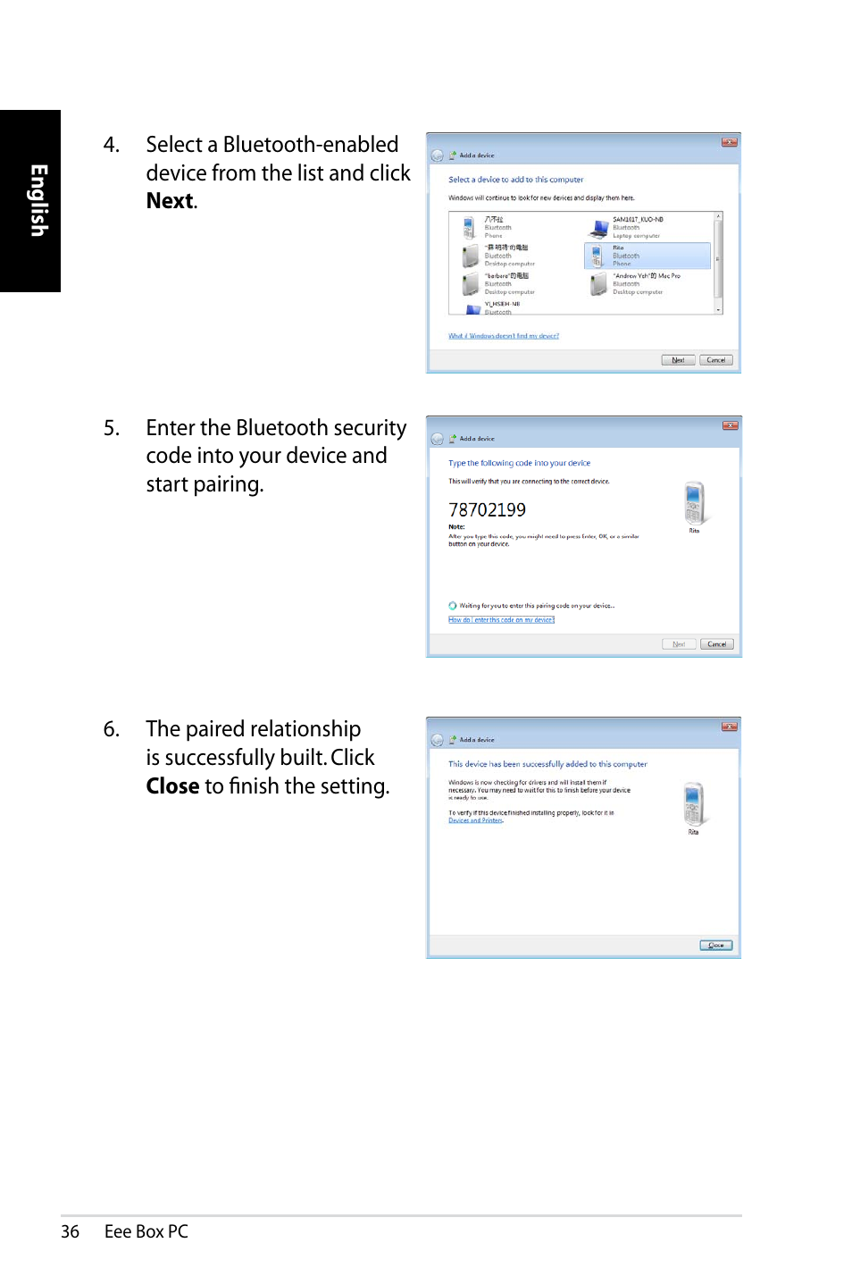 Asus EB1012 User Manual | Page 38 / 130