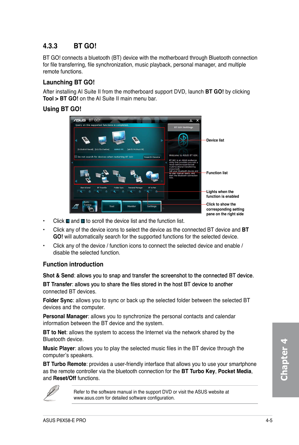 Chapter 4, 3 bt go | Asus P6X58-E PRO User Manual | Page 105 / 130