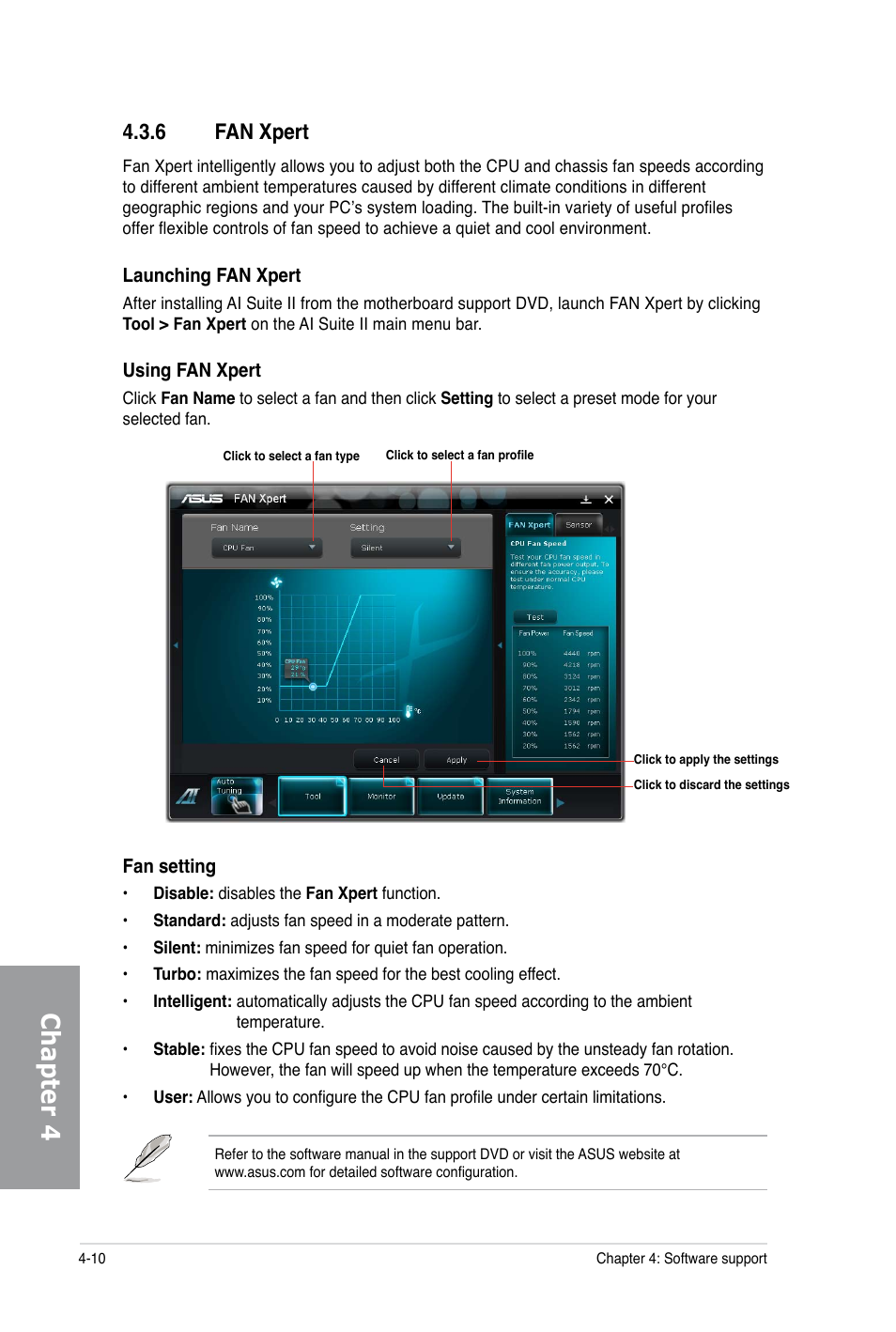 Chapter 4, 6 fan xpert | Asus P6X58-E PRO User Manual | Page 110 / 130