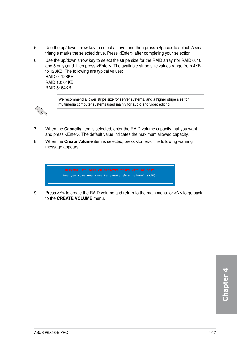 Chapter 4 | Asus P6X58-E PRO User Manual | Page 117 / 130