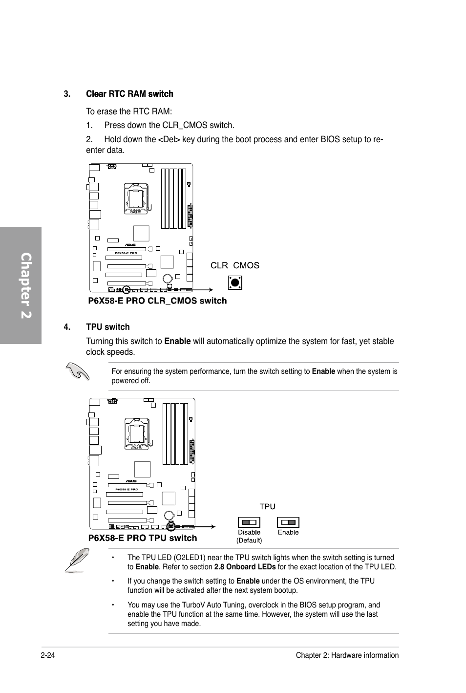 Chapter 2 | Asus P6X58-E PRO User Manual | Page 44 / 130