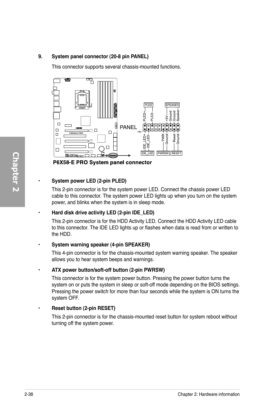 Chapter 2 | Asus P6X58-E PRO User Manual | Page 58 / 130