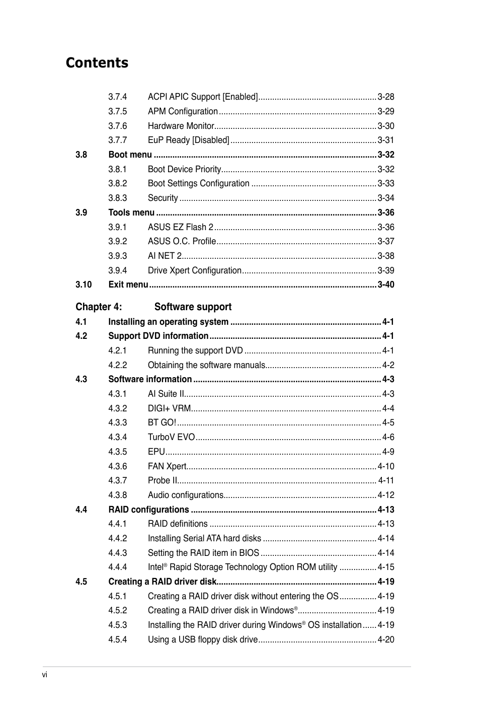 Asus P6X58-E PRO User Manual | Page 6 / 130