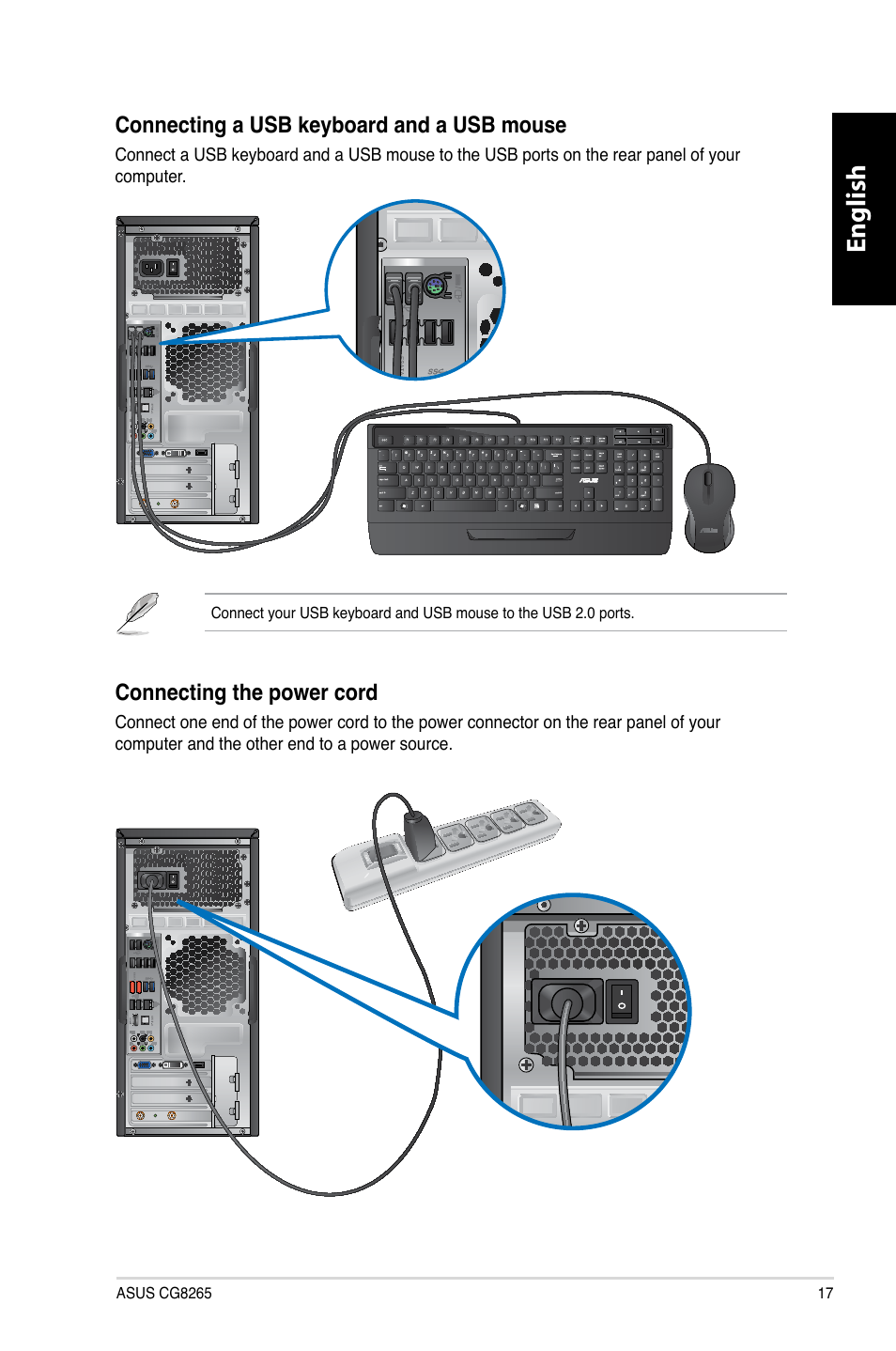 English | Asus CG8265 User Manual | Page 17 / 210