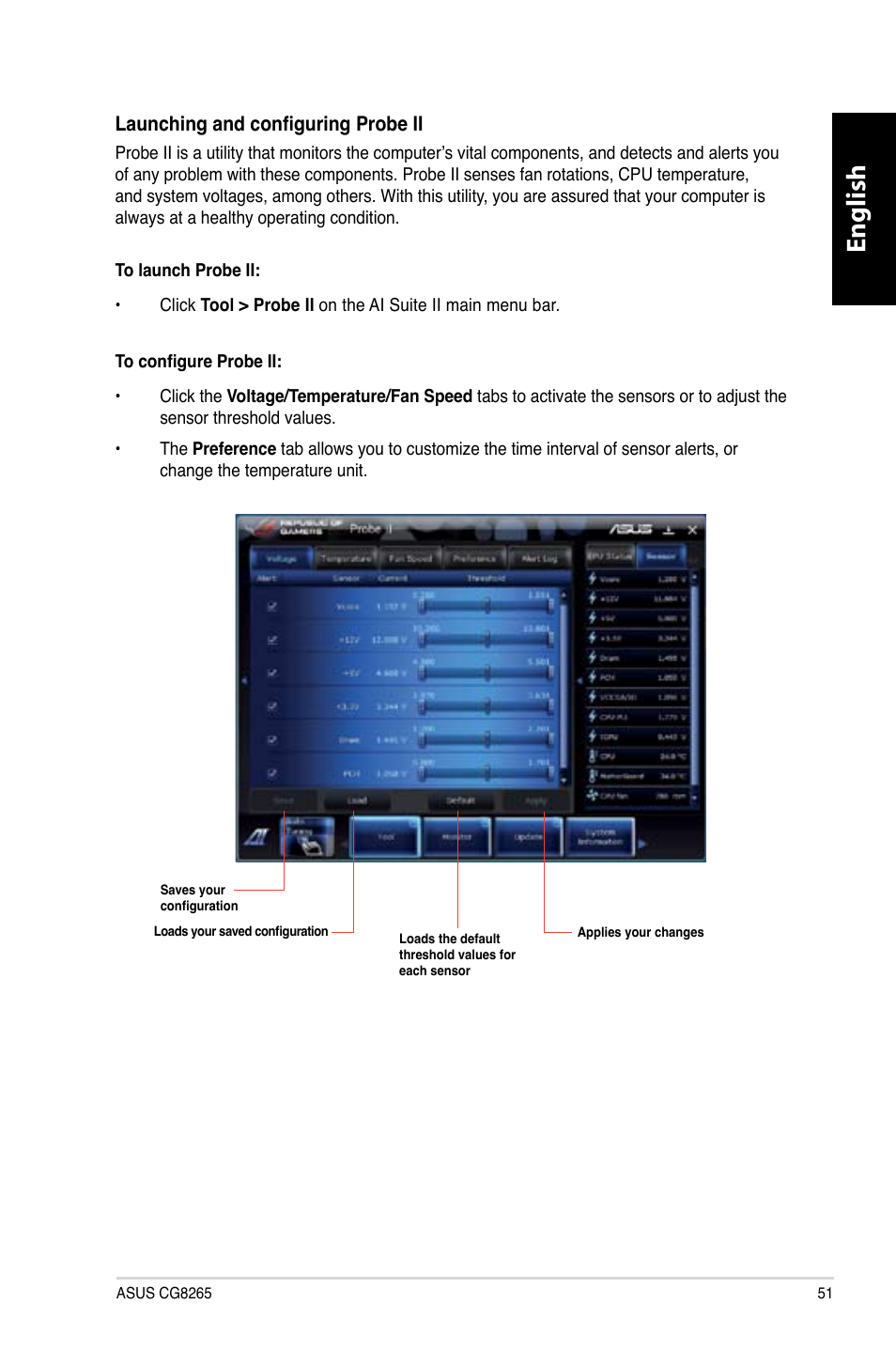 English | Asus CG8265 User Manual | Page 51 / 210