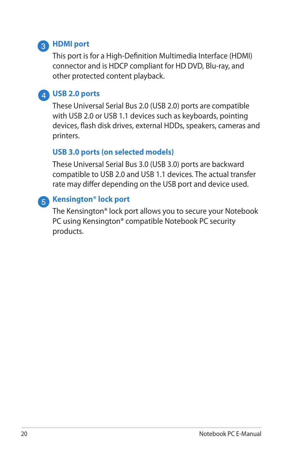 Asus X202E User Manual | Page 20 / 102