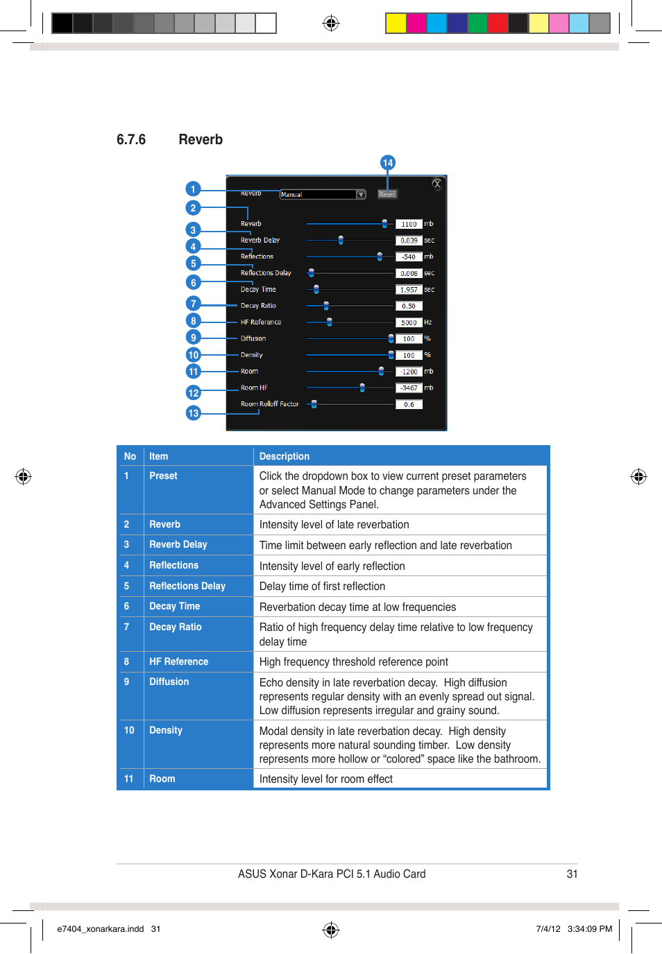 6 reverb | Asus Xonar D-Kara User Manual | Page 37 / 44