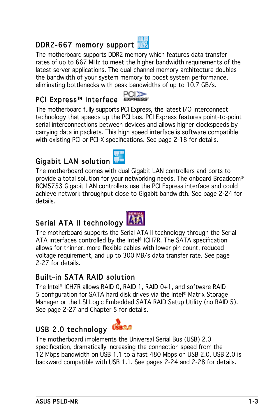Asus P5LD-MR User Manual | Page 17 / 160