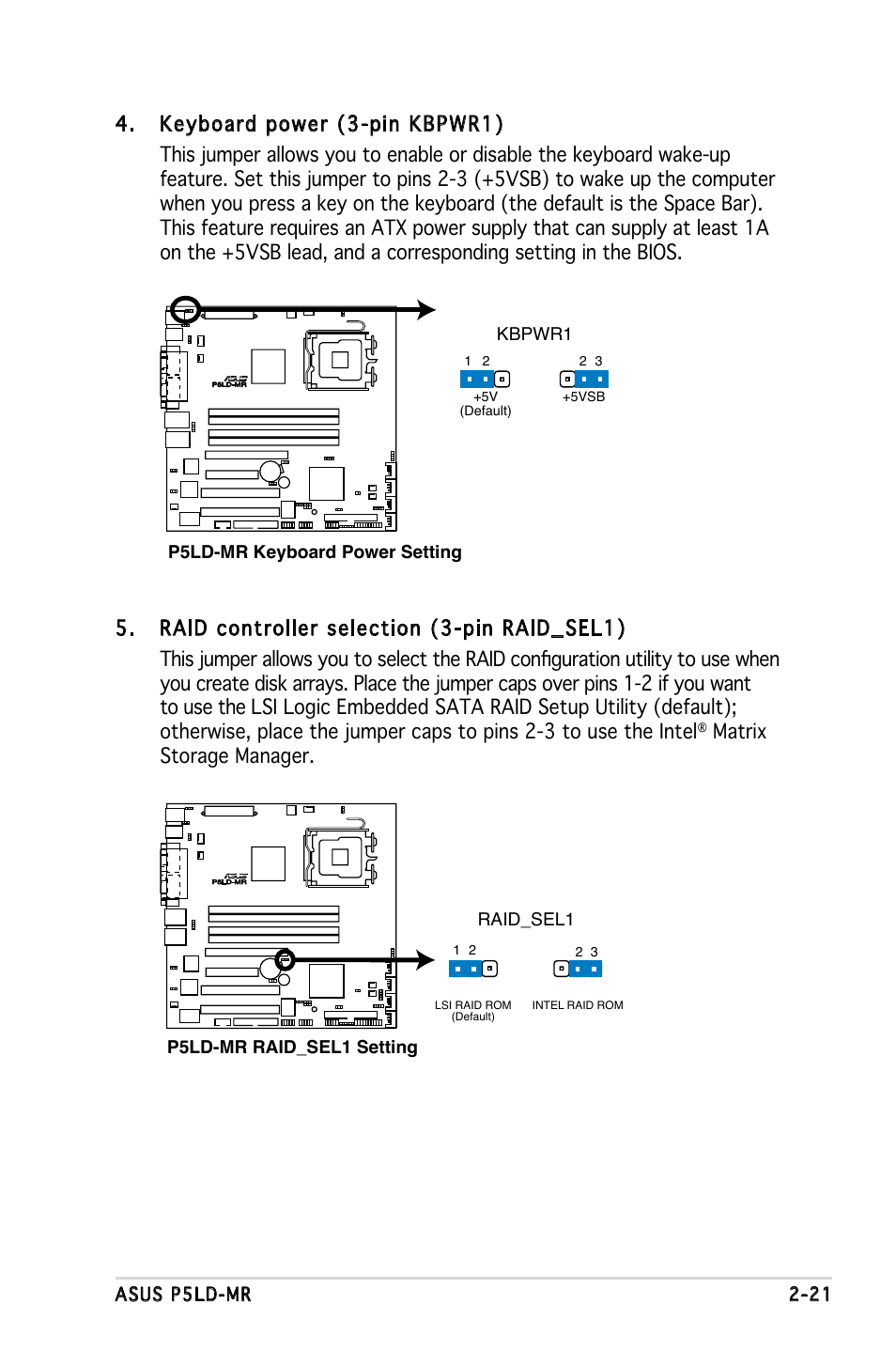 Matrix storage manager | Asus P5LD-MR User Manual | Page 41 / 160