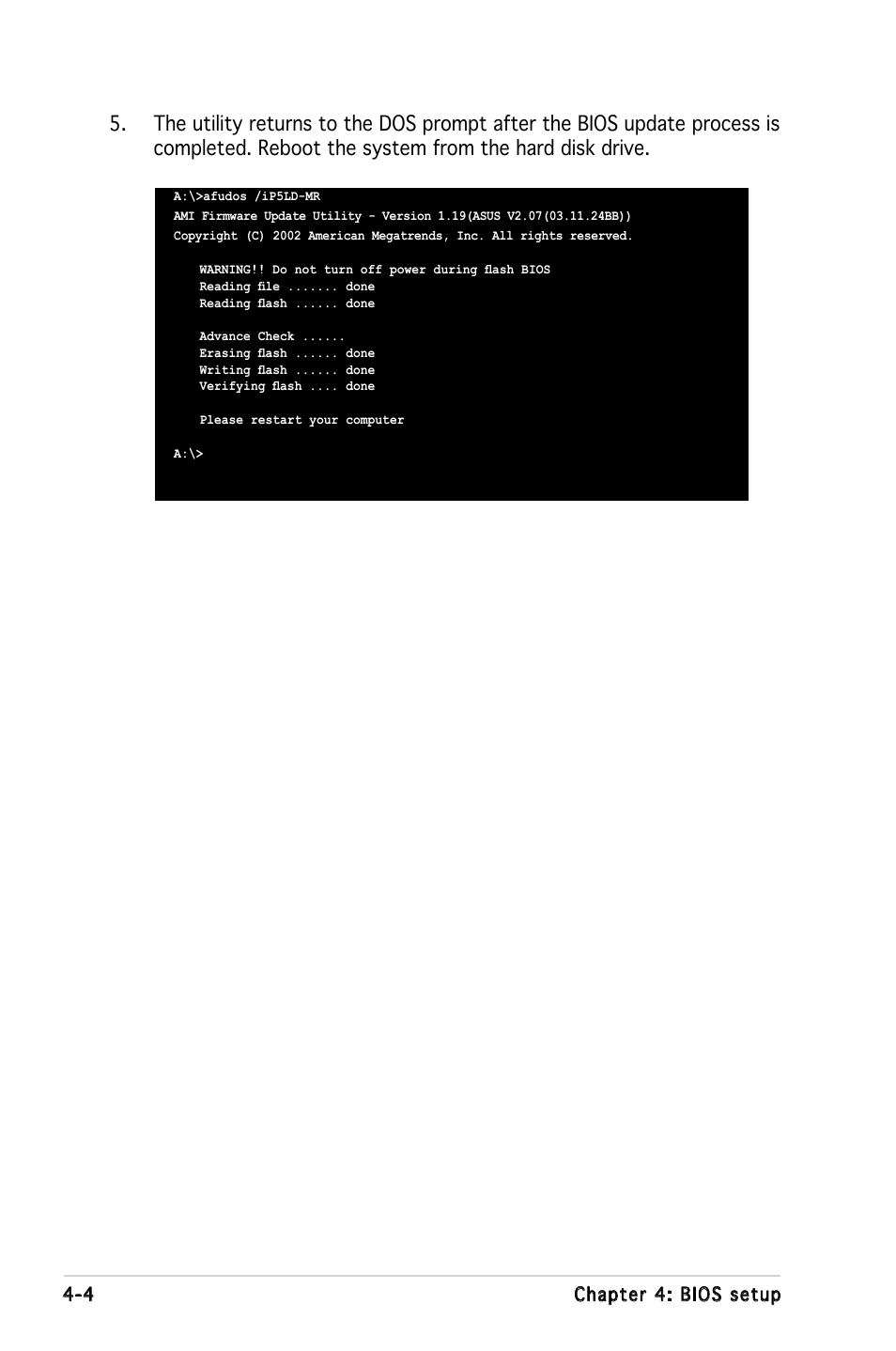 4 chapter 4: bios setup | Asus P5LD-MR User Manual | Page 64 / 160