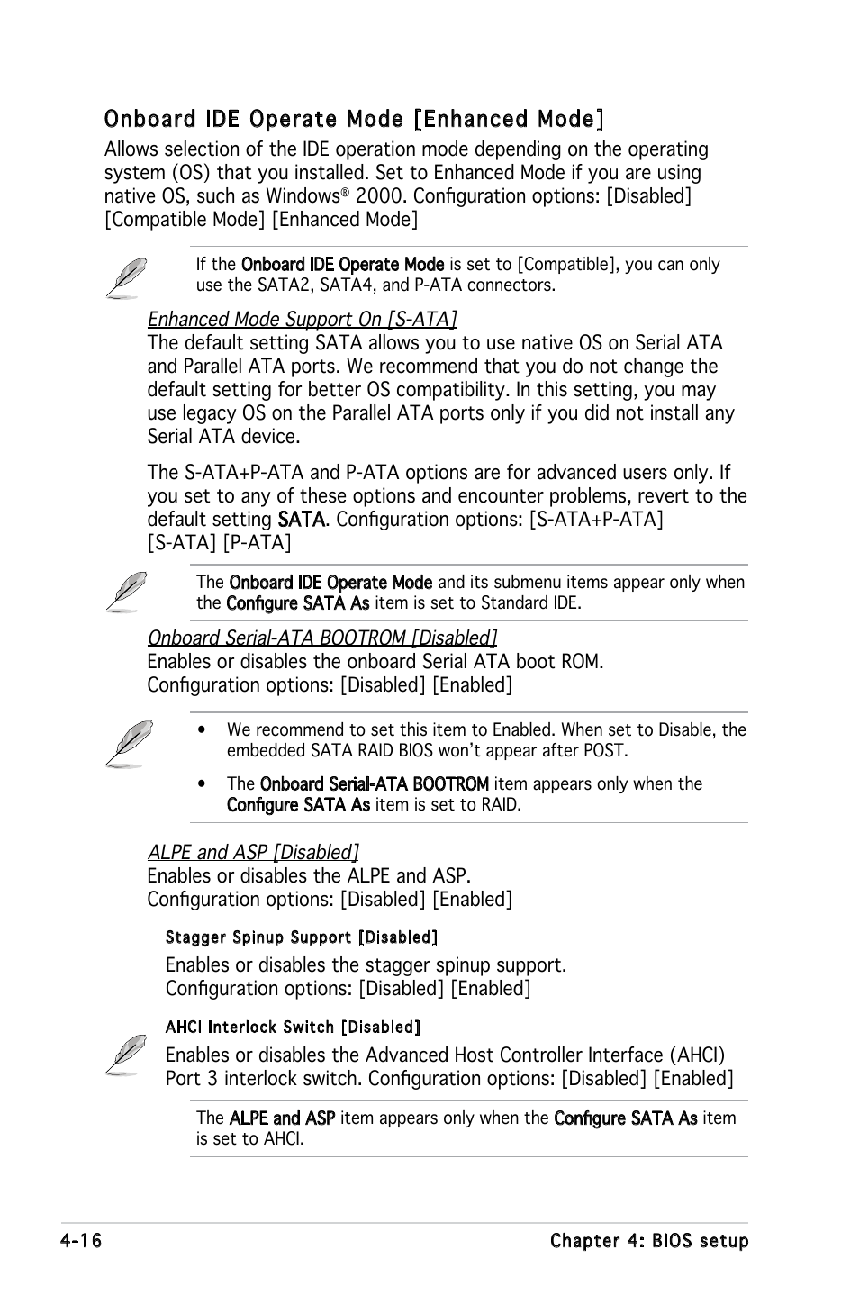 Onboard ide operate mode [enhanced mode | Asus P5LD-MR User Manual | Page 76 / 160