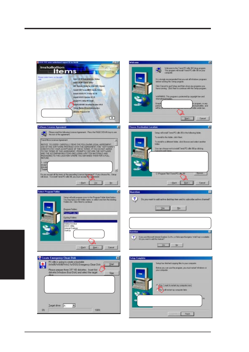 Software setup | Asus P3C2000 User Manual | Page 96 / 110