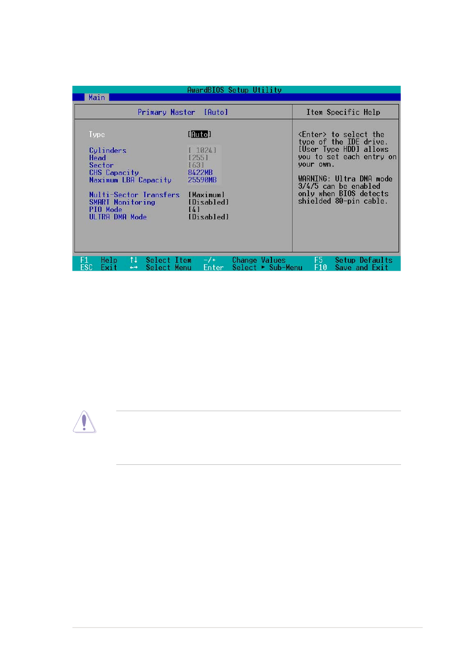 1 primary & secondary master/slave | Asus P4S133-VM User Manual | Page 67 / 122