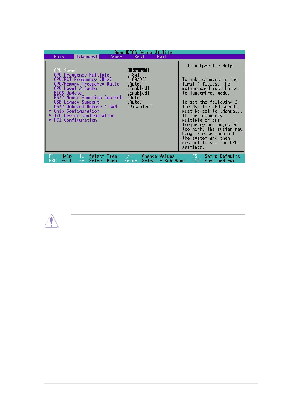 4 advanced menu | Asus P4S133-VM User Manual | Page 73 / 122