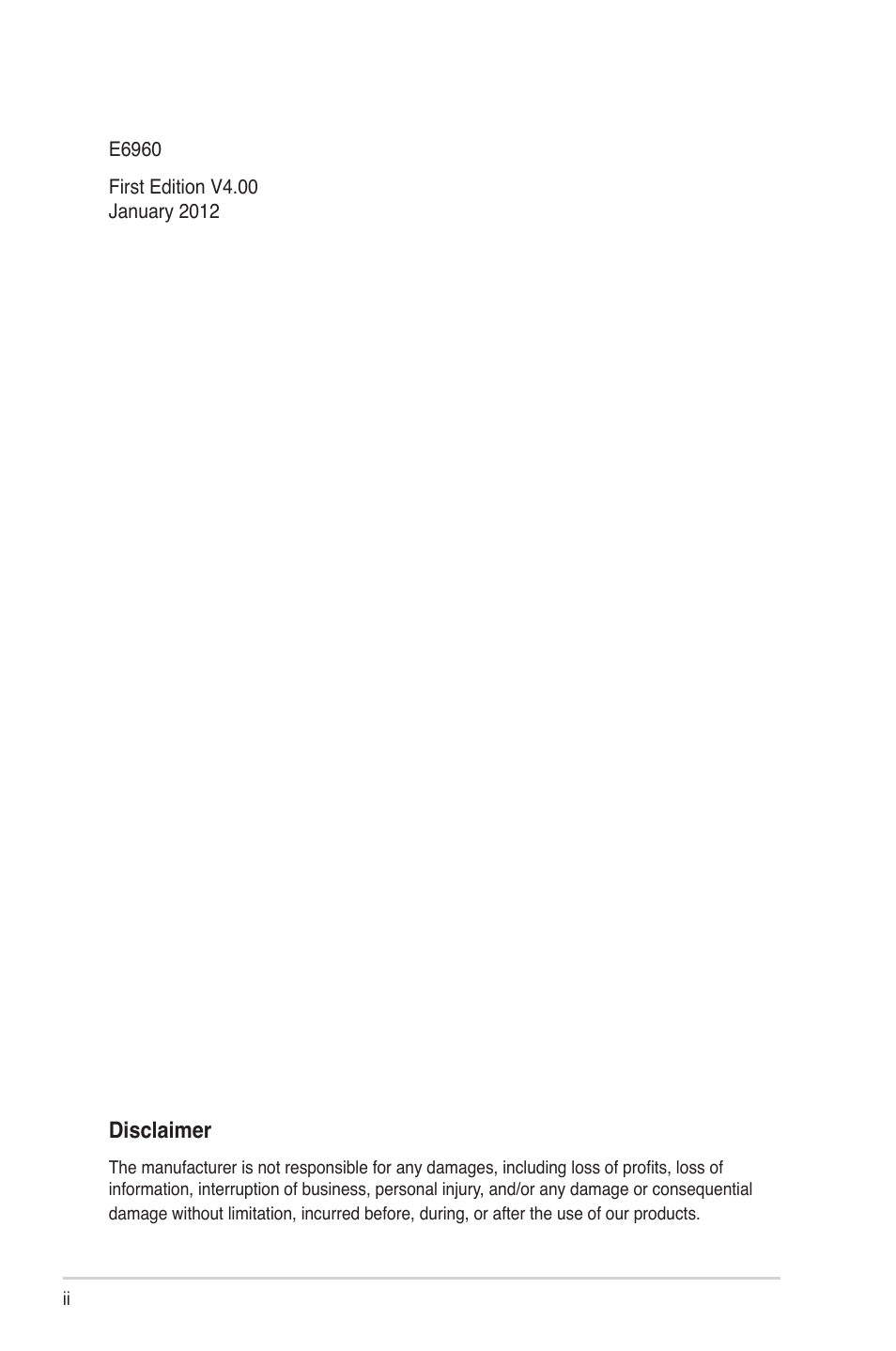 Disclaimer | Asus ASWM Enterprise System Web-based Management User Manual | Page 2 / 78