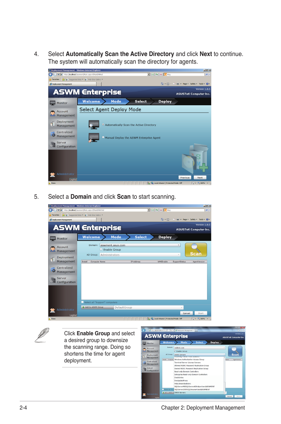 Asus ASWM Enterprise System Web-based Management User Manual | Page 22 / 78